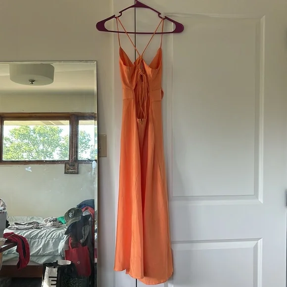 Orange summer formal dress - Picture 5 of 5